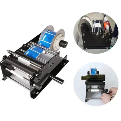 Manual Round Bottle Labeling Machine, Adhesive Sticker Label